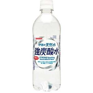 【2ケースまで1送料にてお届け】サンガリア 伊賀の天然水 強炭酸水 500ml × 24本 ケース