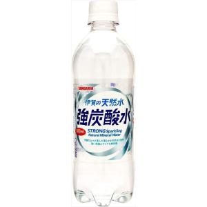 送料無料 サンガリア 伊賀の天然水 強炭酸水 500ml × 48本(2ケース)