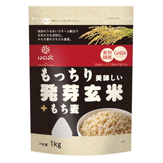 送料無料 はくばく もっちり美味しい発芽玄米+もち麦 1kg×12袋