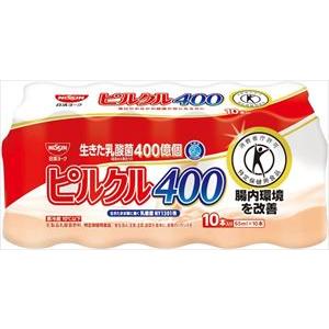 送料無料 日清ヨーク ピルクル 400 乳酸菌飲料 特定保健用食品 [65ml×10本入り]×10個 クール｜goyougura-okawa