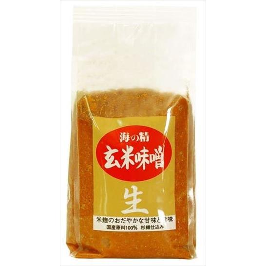 送料無料 海の精 玄米味噌 1kg×5個