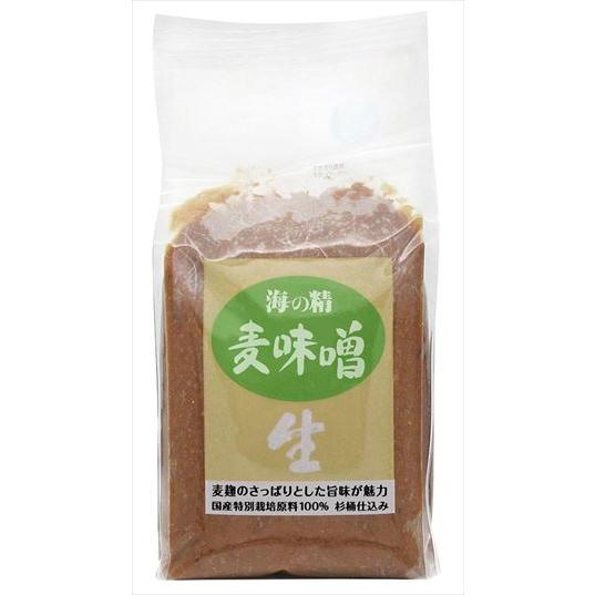 送料無料 海の精 麦味噌 1kg×10個