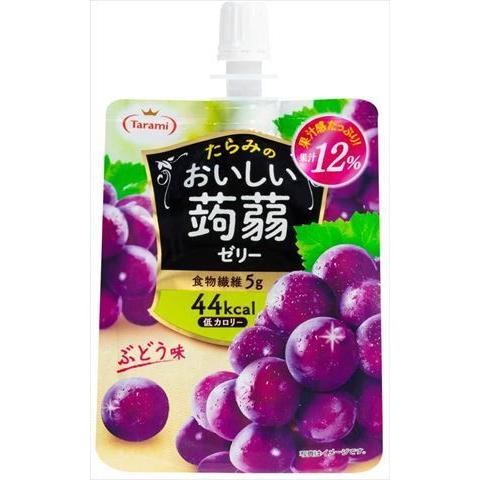 送料無料 たらみ おいしい蒟蒻ゼリー ぶどう味 150g×12個