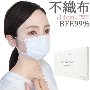 不織布 マスク 小さめ 51枚 いつものマスク 使い捨て BFE99% ポイント消化 