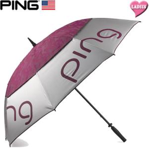 US正規品！ピン PING ゴルフ Ladies GLe2 Umbrella レディースGLe2アンブレラ 傘 2020モデル カラー：ホワイト×ピンク｜gp-store