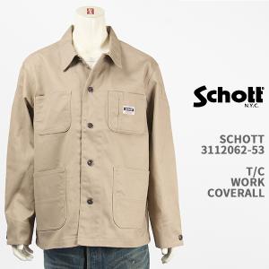 Schott ショット TC ワーク カバーオール SCHOTT TC WORK COVERALL 3112062-53【国内正規品/綿ポリエステル混紡/ツイル】｜ジーンズ ジーパ ウェブサイト