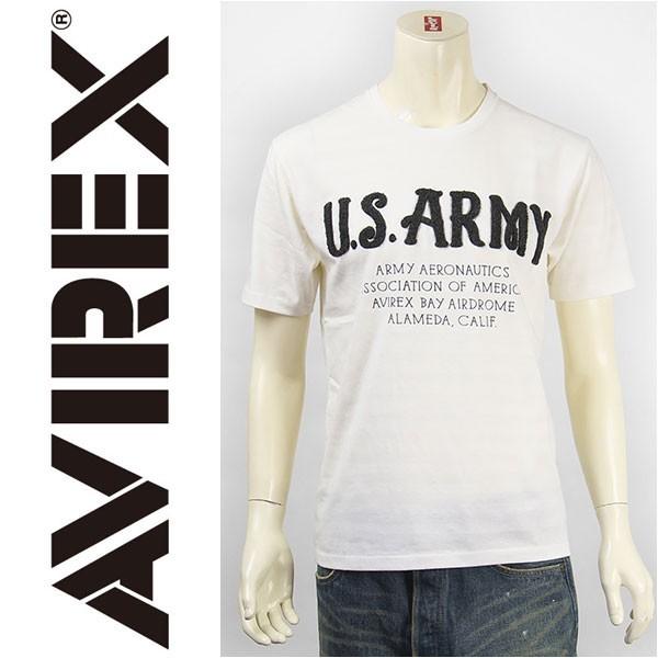 Avirex アビレックス 半袖 シェニール糸刺繍 アーミーＴシャツ AVIREX S/S ARMY...