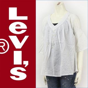 Levi's レディースリーバイス 7分袖オーバーサイズドチュニック スラブガーゼ Lady's Levi's Red Tab Shirt 69063-0001｜gpa