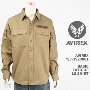 Avirex アビレックス ベーシック ファティーグ シャツ AVIREX BASIC FATIGUE LS SHIRT 783-3920001-180【国内正規品/ミリタリー/長袖】｜gpa