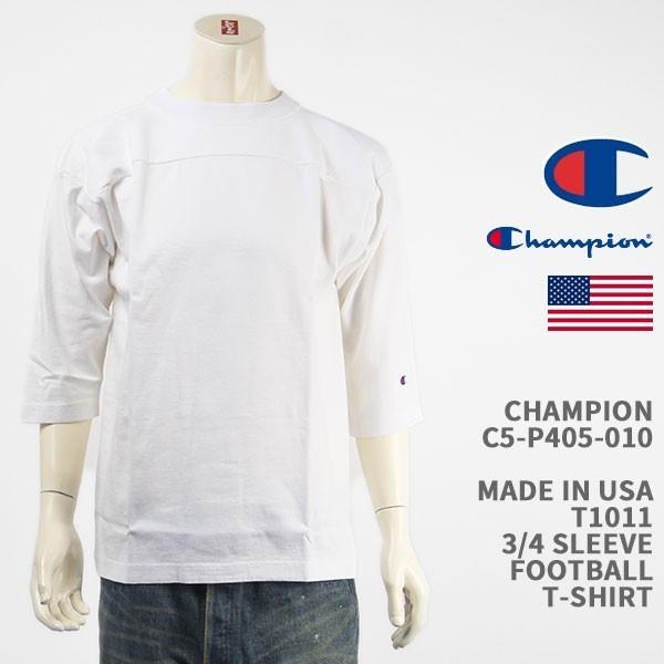 Champion チャンピオン メイドインUSA T1011 7分袖 フットボールＴシャツ CHAM...