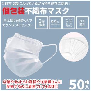 個包装 不織布マスク  50枚  99%カットフィルター 便利 衛生的 箱あり 男女兼用大人サイズ日本国内検査済 全国送料無料！