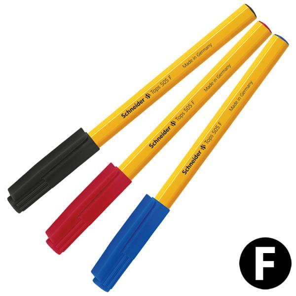 シュナイダー Schneider TOPS505 ボールペン F 細字 3色展開 単色販売 日本正規...