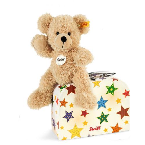 シュタイフ Steiff テディベア フィン スーツケース スターズ 23cm Fynn Teddy...