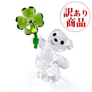 【訳あり/クローバーの接着不良】スワロフスキー SWAROVSKI クリスタル フィギュア クリスベア Lucky Charm ラッキーチャーム #5557537 〇 熨斗不可 送料無料｜gport