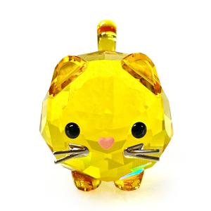 スワロフスキー SWAROVSKI クリスタル フィギュア Chubby Cats イエローキャット #5658325 インテリア 置物 送料無料｜gport