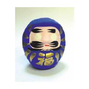 青の福だるま；不敗神話！学業向上・才能向上・立身出世など カラー