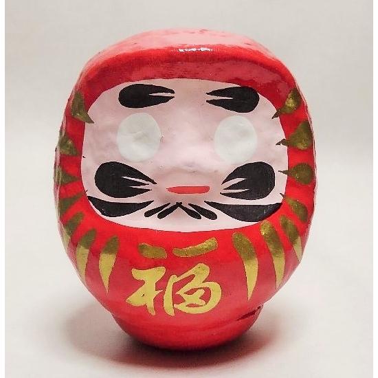 開運 願掛け 運気上昇 招福祈願の縁起物 福だるま 赤 3号サイズ 9cm 高崎だるま 福入だるま ...