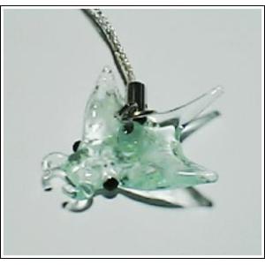 蓄光ガラス ストラップ エイ マンタ 蓄光 夜...の詳細画像1