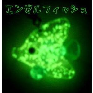蓄光ガラス ストラップ エンゼルフィッシュ 蓄光...の商品画像