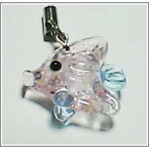 蓄光ガラス ストラップ エンゼルフィッシュ 蓄...の詳細画像1