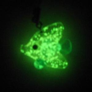 蓄光ガラス ストラップ エンゼルフィッシュ 蓄...の詳細画像2