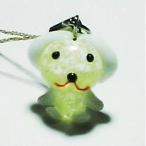 蓄光ガラス ストラップ シロクマ 蓄光 夜光 ...の詳細画像1