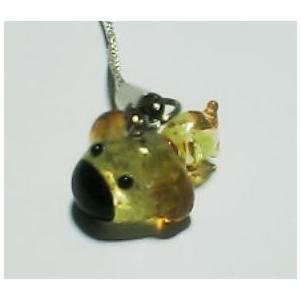 蓄光ガラス ストラップ イヌB 蓄光 夜光 光...の詳細画像1