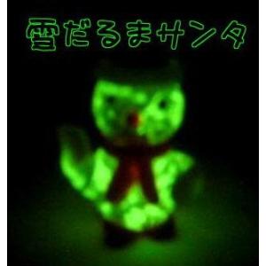 蓄光ガラス ストラップ 雪だるま サンタ 蓄光 ...の商品画像