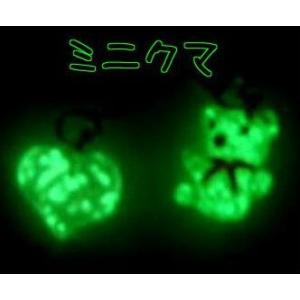蓄光ガラス ストラップ Wクマ 蓄光 夜光 光る...の商品画像