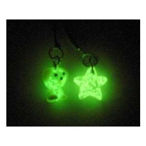 蓄光ガラス ストラップ Wシロクマ 蓄光 夜光...の詳細画像2