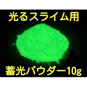 スライム用 蓄光パウダー グリーン 10g エコノミータイプ 蓄光 光るスライム｜gppro