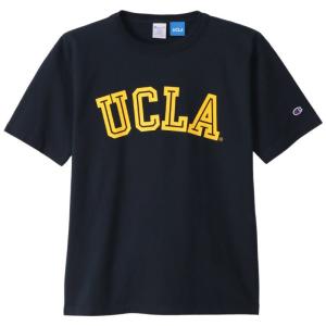 Champion チャンピオン UCLA T-shirt C5-V301 アメリカ製 T1011 ティーテンイレブン Ｔシャツ ティーシャツ メンズ 半袖 カレッジ ヘビーウェイト ネイビー｜gpstore