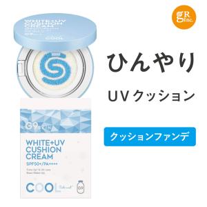 化粧下地 SPF50+ PA++++ 紫外線防止 お直し 毛穴 くすみ カバー トーンアップ 化粧崩れ防止 G9 SKIN ホワイト+UVクッションクリーム クールタイプ