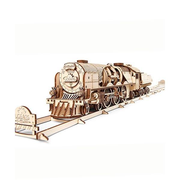 Ugears 蒸気機関車 70058  V-Express Steam Train with Ten...