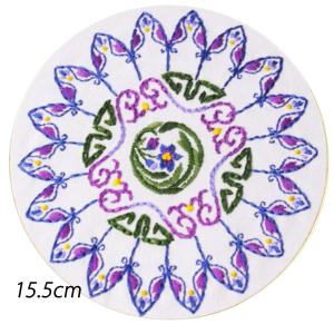 刺繍キット ししゅうキット cx0182 15.5cm枠 ハンドメイド 手芸 刺繍糸 刺繍枠 フランス刺繍｜grace-sp