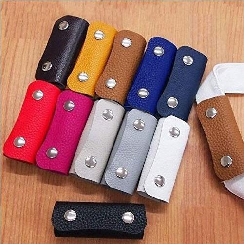 今だけこの価格 8.5cm 持ち手カバー 1個 本革 ハンドルカバー 黒 茶 黄 こげ茶 赤 レザー...