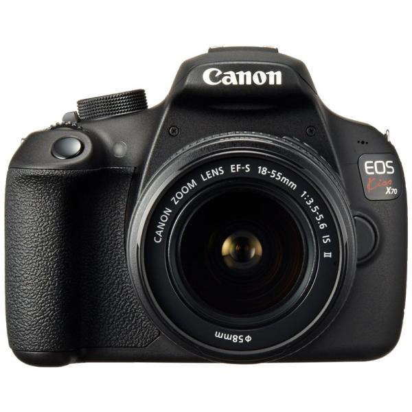 Canon デジタル一眼レフカメラ EOS Kiss X70 レンズキット EF-S18-55mm ...
