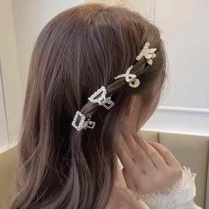 【ポイントup中】【売り尽くし】ヘアクリップ バレッタ ヘアピン ヘアアクセサリー パール ウサギ ウサギ耳 リボン 星 フラワーモチーフ 花 存在感/[prfq01-nf]｜gracefulsmile