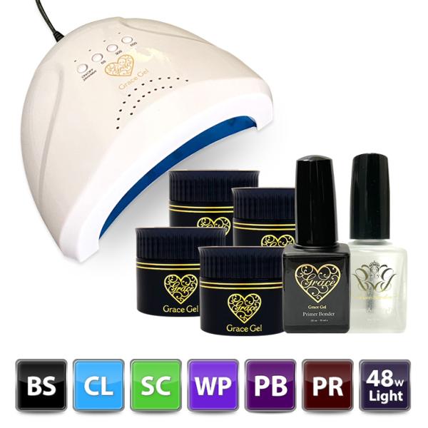 HEMAフリー よくばり+アシッドレスプライマー+プライマーボンダーセット(各15ml)＋48Wライ...