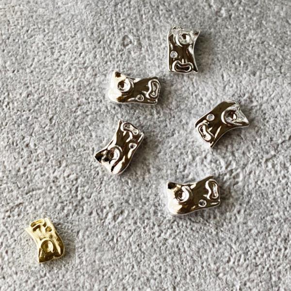 【ゆうパケット対象商品】イレギュラーパーツA03　シルバー/マットゴールド　5mm x 11mm【C...