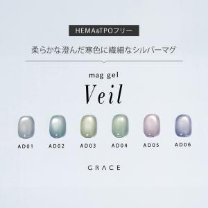 HEMAフリーTPOフリー 柔らかな澄んだ寒色に繊細なシルバーマグ マグジェル うるマグ キャッツアイネイル GRACE mag. Veil Series