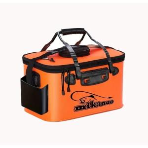 釣り バッカン バケツ 50cm 35L 折りたたみ 水汲み 釣り用 フィッシングバッグ ショルダー 魚 活かし 窓なし 大容量 キャンプ アウトドア (オレンジ)