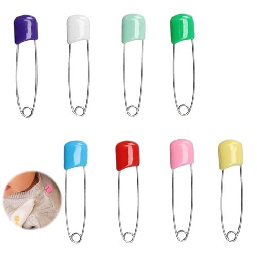 PAVIKE 安全ピン 大 安全ピン おしゃれ セイフティピン 100枚入り カラフル 55mm ス...