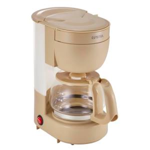 CUTENSIL/キューテンシル アロマコーヒーメーカー CU-K-CM1 ドリップ式 蒸らし機能 自動保温機能 ガラスサーバー レトロ ベージュ