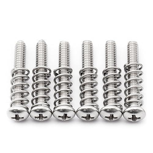 Musiclily Pro #4-40X3/4" ステンレススチール製 サドルイントネーションビスと...