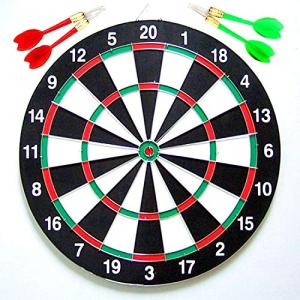 TradeWind ダーツボード 両面タイプ 29cm 矢4本付き 室内遊び パーティーゲーム 競技 練習用