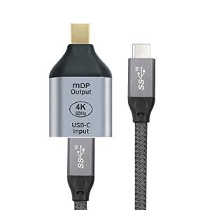 cablecc 10Gbps 100W ケーブル USB-C Type C メスソースからミニディスプレイポート DPシンク HDTVアダプター 4K 60hz 1080p タブレット&電話&ノートパ