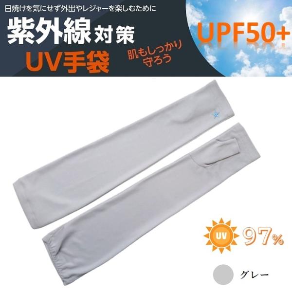 UVアームカバー UVロング手袋 UV遮蔽率最大99％ UPF50+ 春夏の紫外線対策 接触冷感 抗...