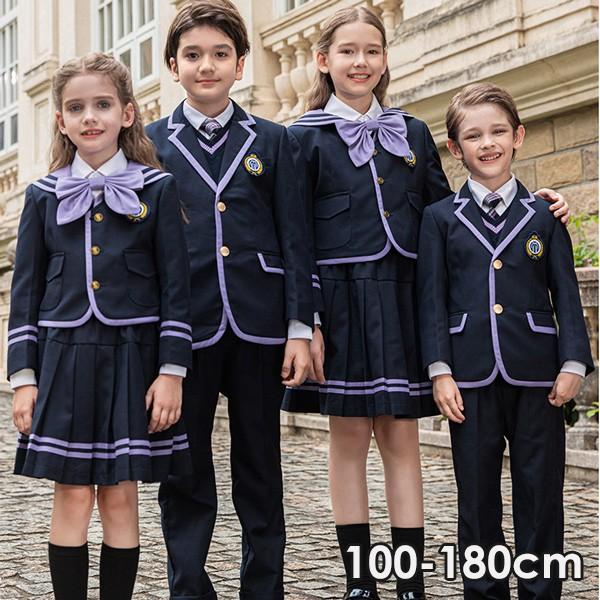 学生服 子供服 韓国風 ピアノ発表会 上下セット キッズスーツ キッズフォーマルスーツ