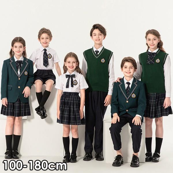 学生服 子供服 韓国風 ピアノ発表会 上下セット キッズスーツ キッズフォーマルスーツ 女の子 男の...